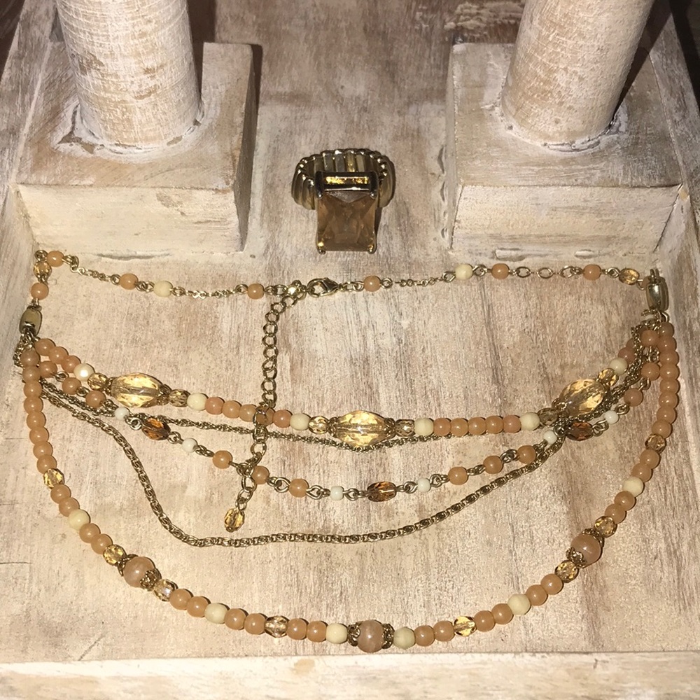 WOMEN’S NECKLACE AND RING SET